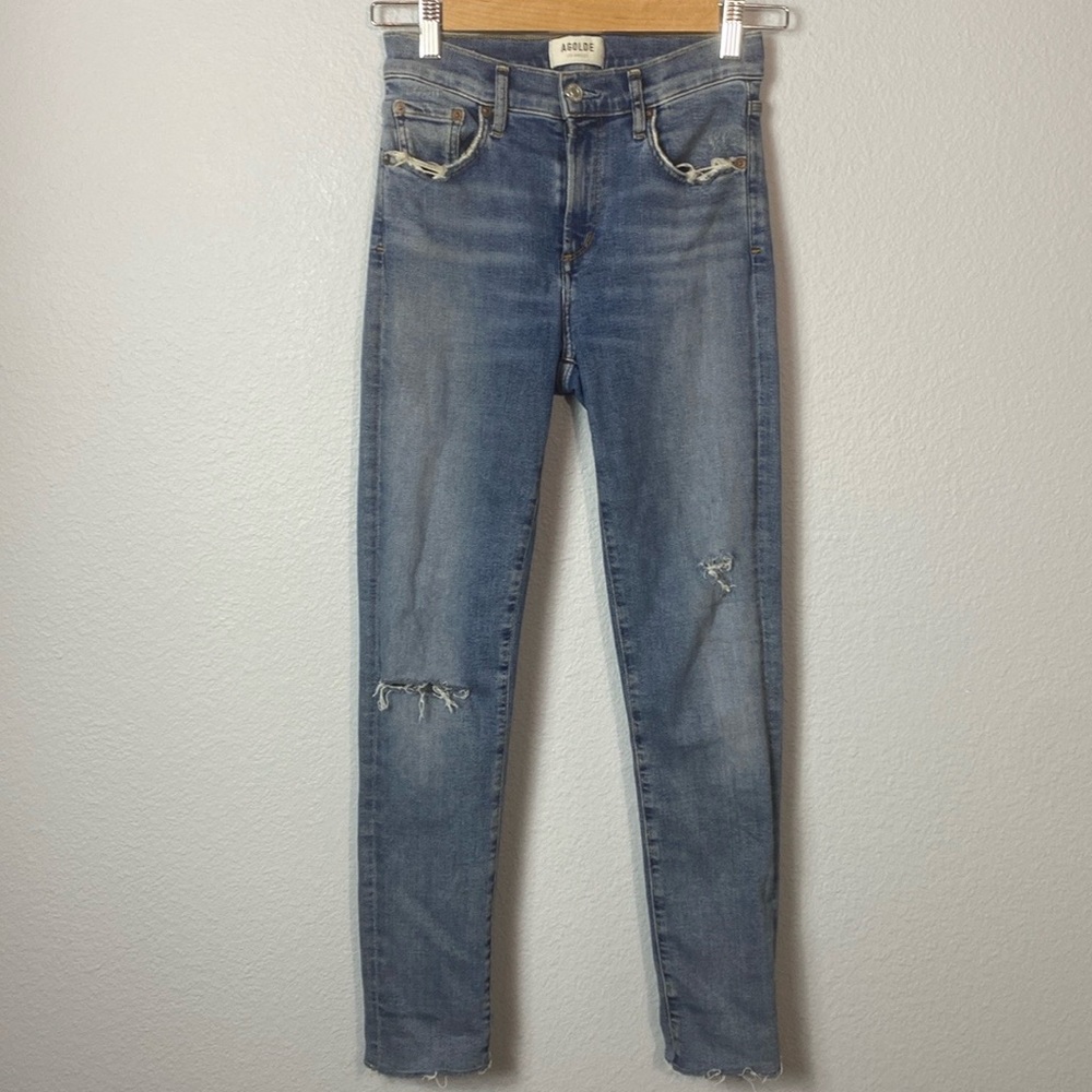 AGOLDE Sophie Cropped Distressed Jeans‎